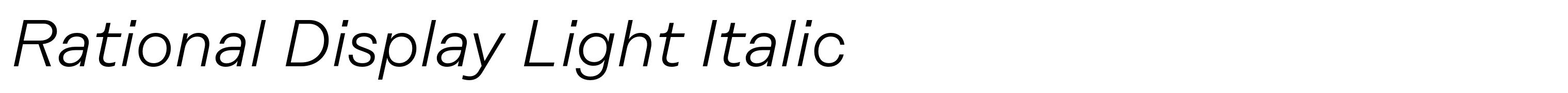 Rational Display Light Italic